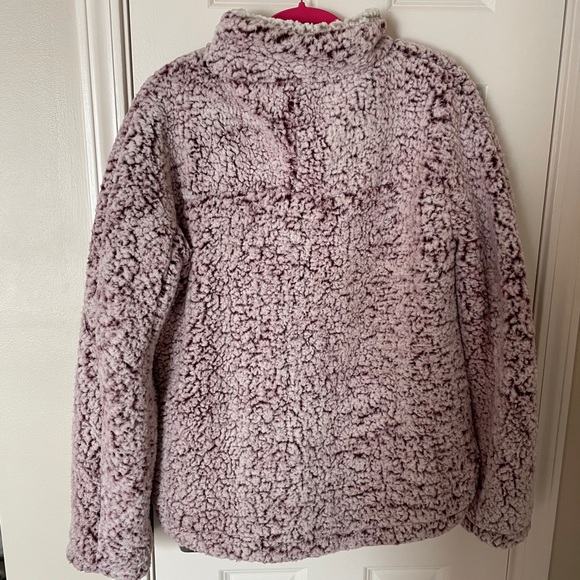 NWT Altar’d State Burgundy Sherpa Quarter Zip - Picture 4 of 5